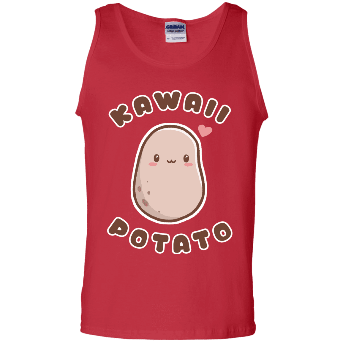 T-Shirts Red / S Kawaii Potato Men's Tank Top