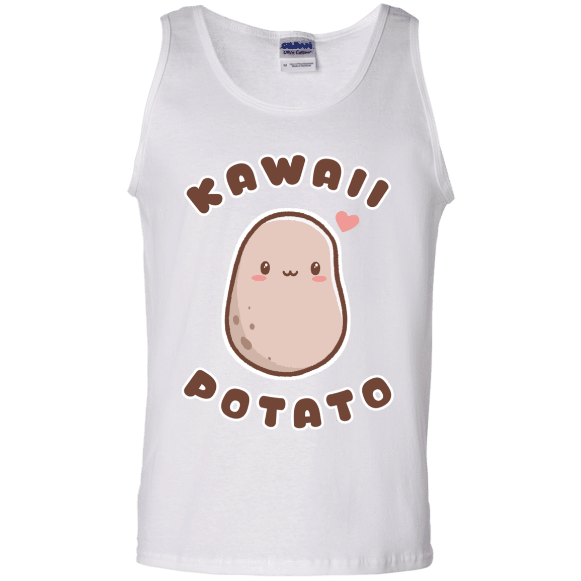 T-Shirts White / S Kawaii Potato Men's Tank Top