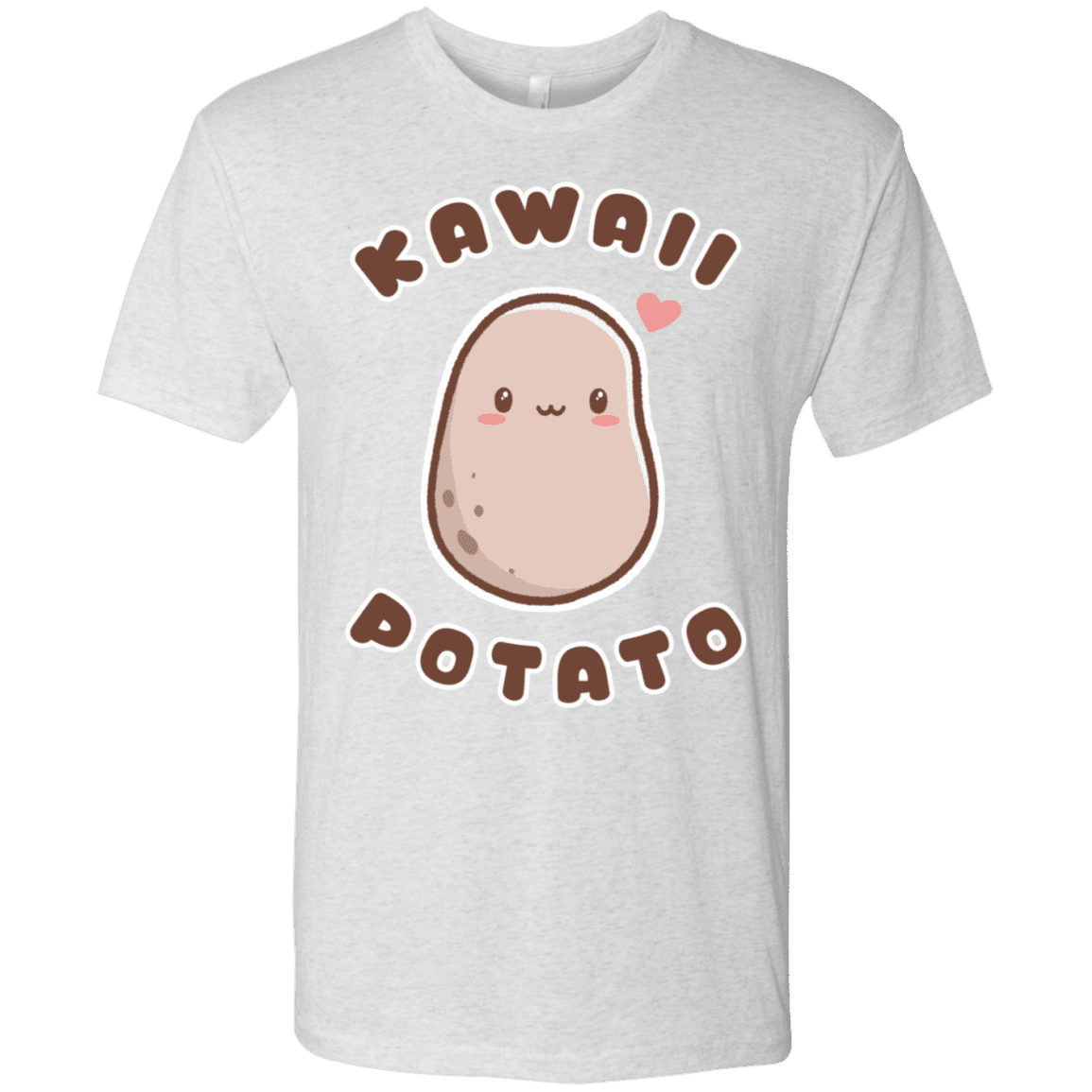 T-Shirts Heather White / S Kawaii Potato Men's Triblend T-Shirt