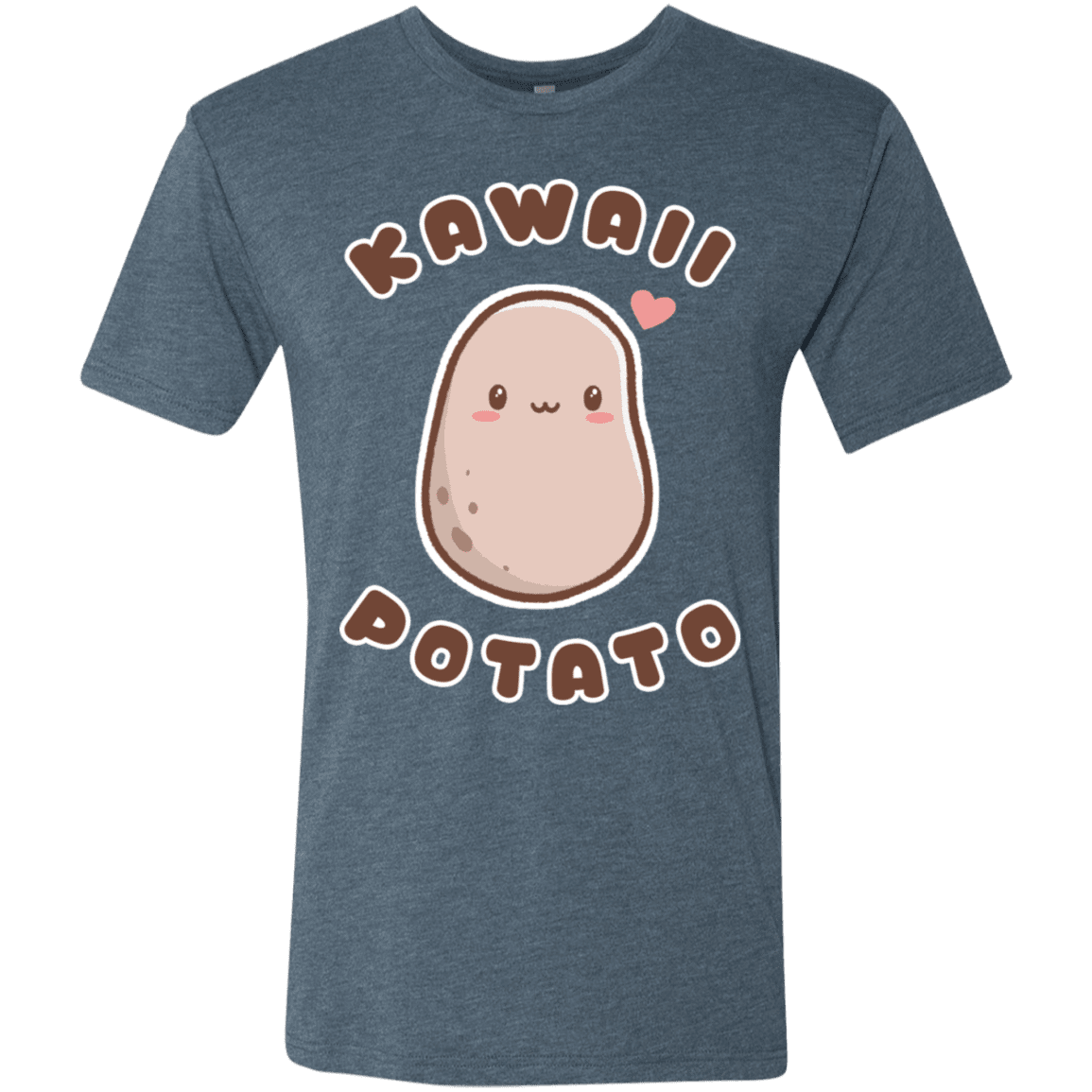 T-Shirts Indigo / S Kawaii Potato Men's Triblend T-Shirt