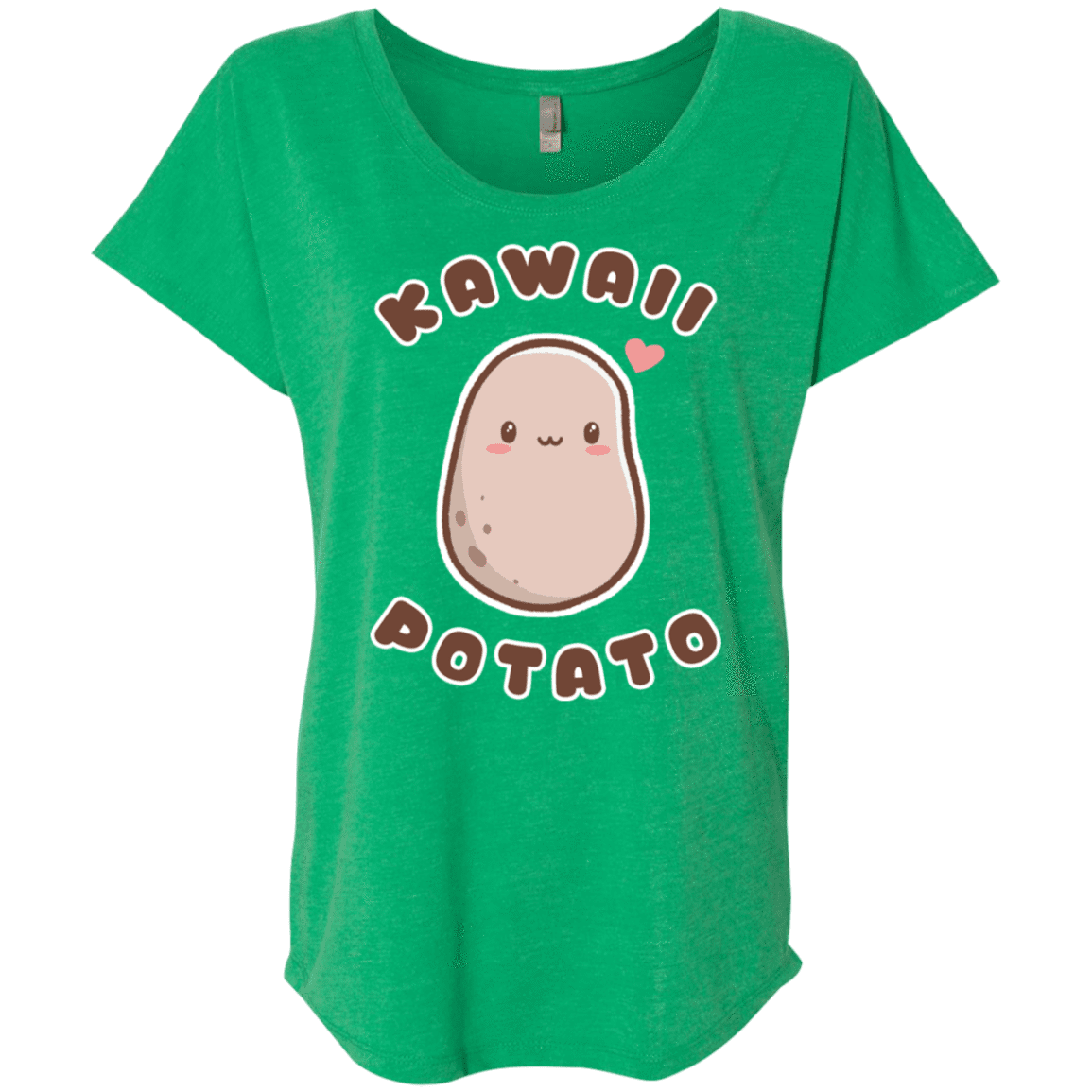 T-Shirts Envy / X-Small Kawaii Potato Triblend Dolman Sleeve