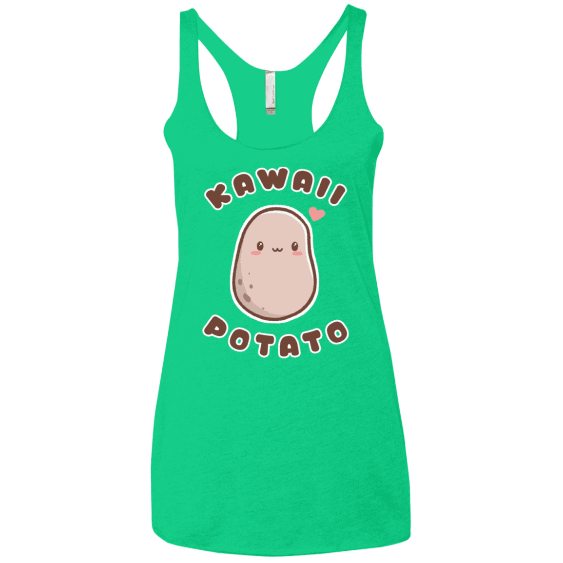 T-Shirts Envy / X-Small Kawaii Potato Women's Triblend Racerback Tank