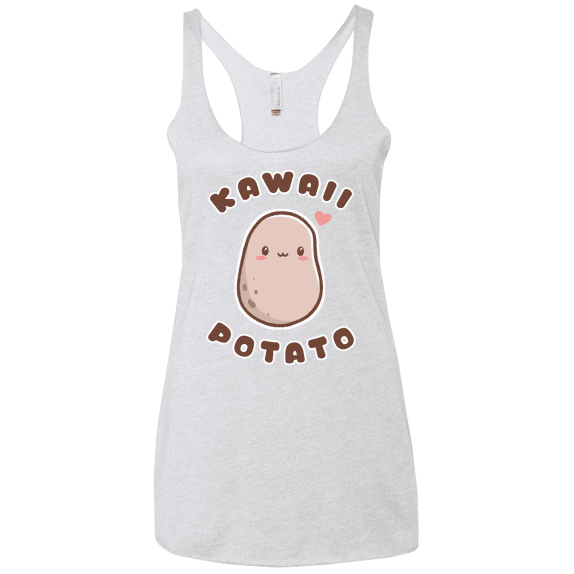 T-Shirts Heather White / X-Small Kawaii Potato Women's Triblend Racerback Tank