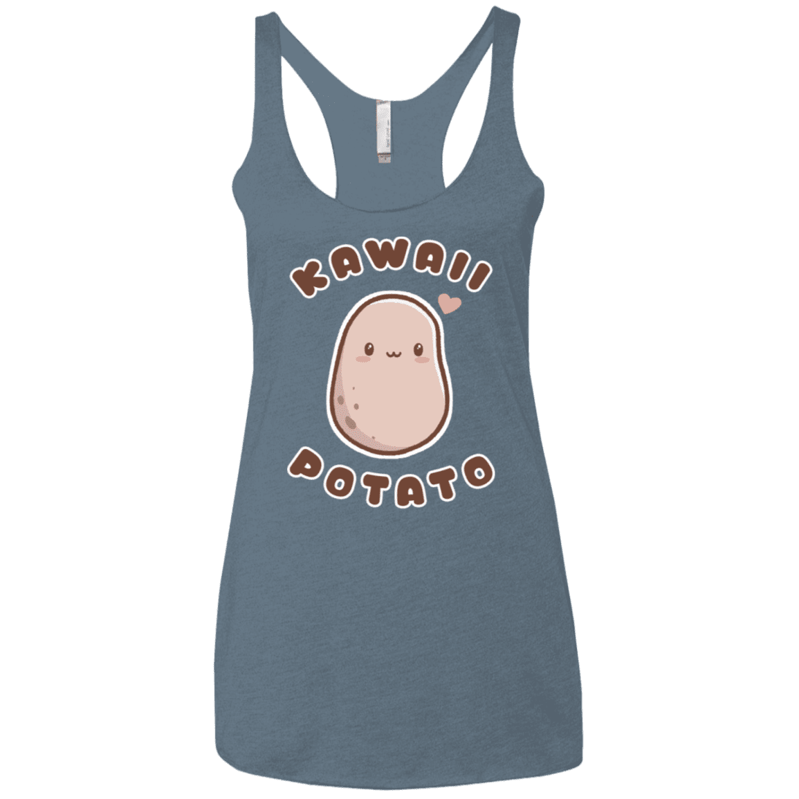 T-Shirts Indigo / X-Small Kawaii Potato Women's Triblend Racerback Tank