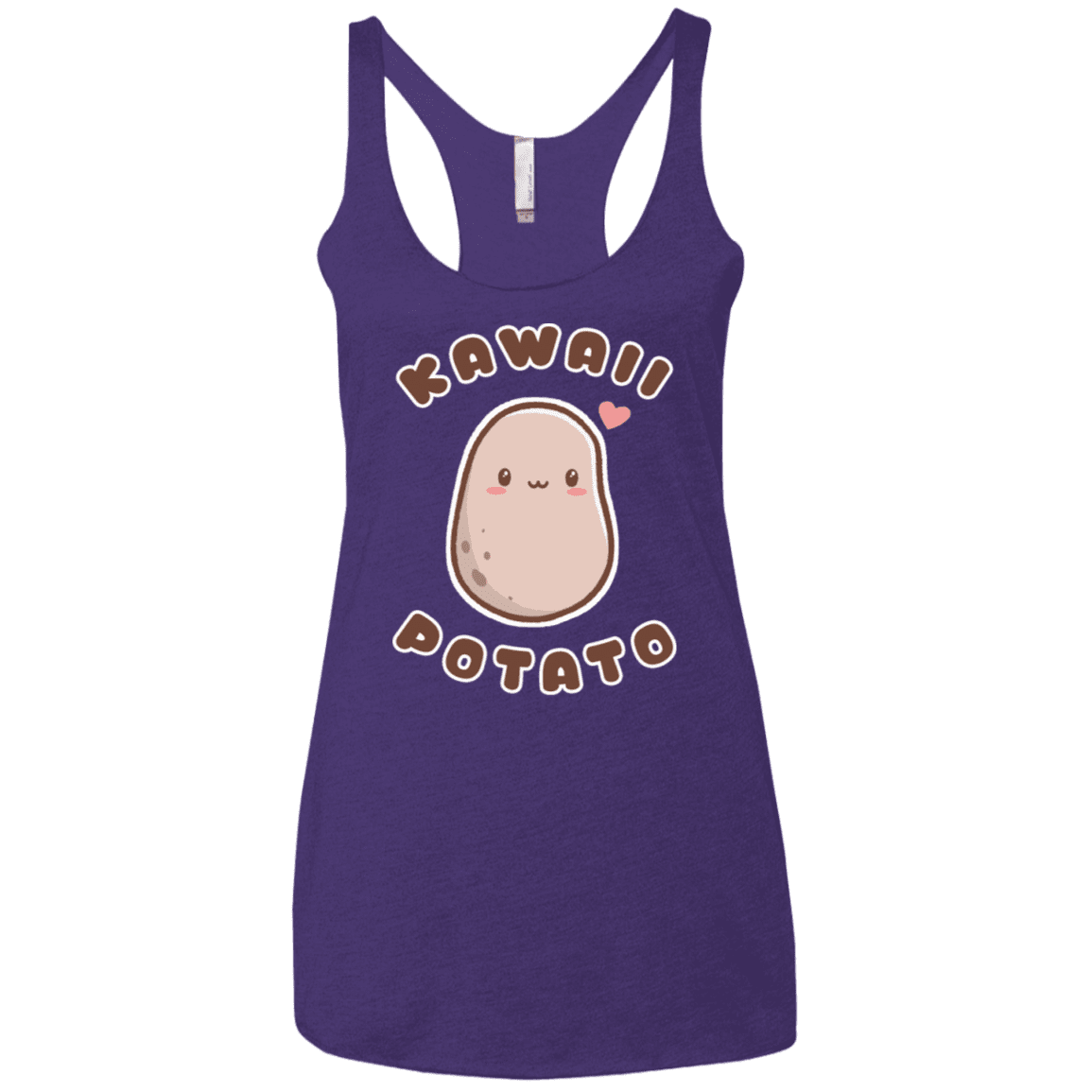 T-Shirts Purple Rush / X-Small Kawaii Potato Women's Triblend Racerback Tank