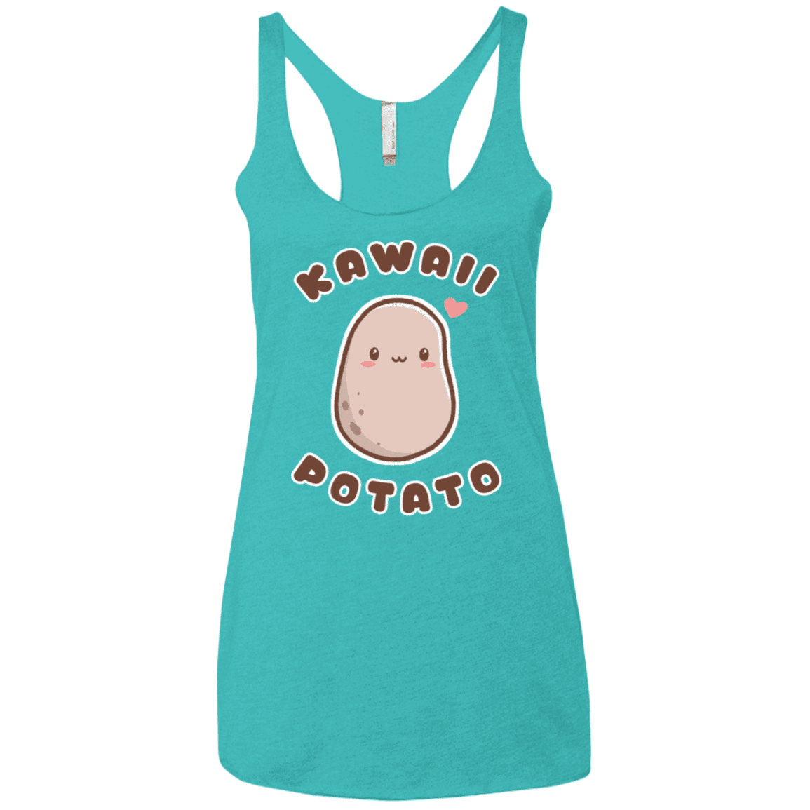 T-Shirts Tahiti Blue / X-Small Kawaii Potato Women's Triblend Racerback Tank