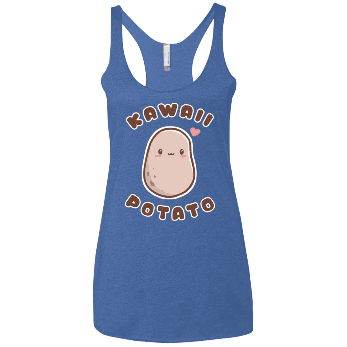 T-Shirts Vintage Royal / X-Small Kawaii Potato Women's Triblend Racerback Tank