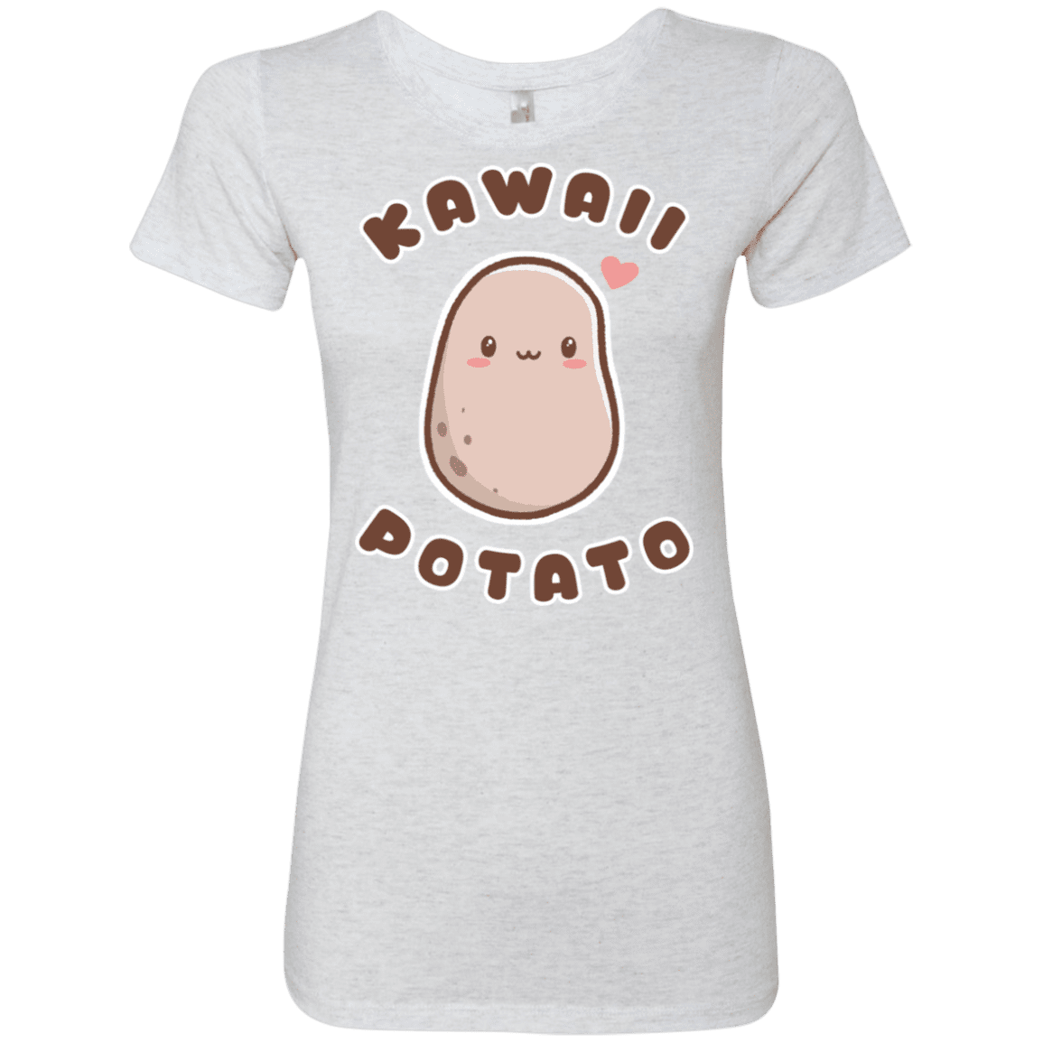T-Shirts Heather White / S Kawaii Potato Women's Triblend T-Shirt