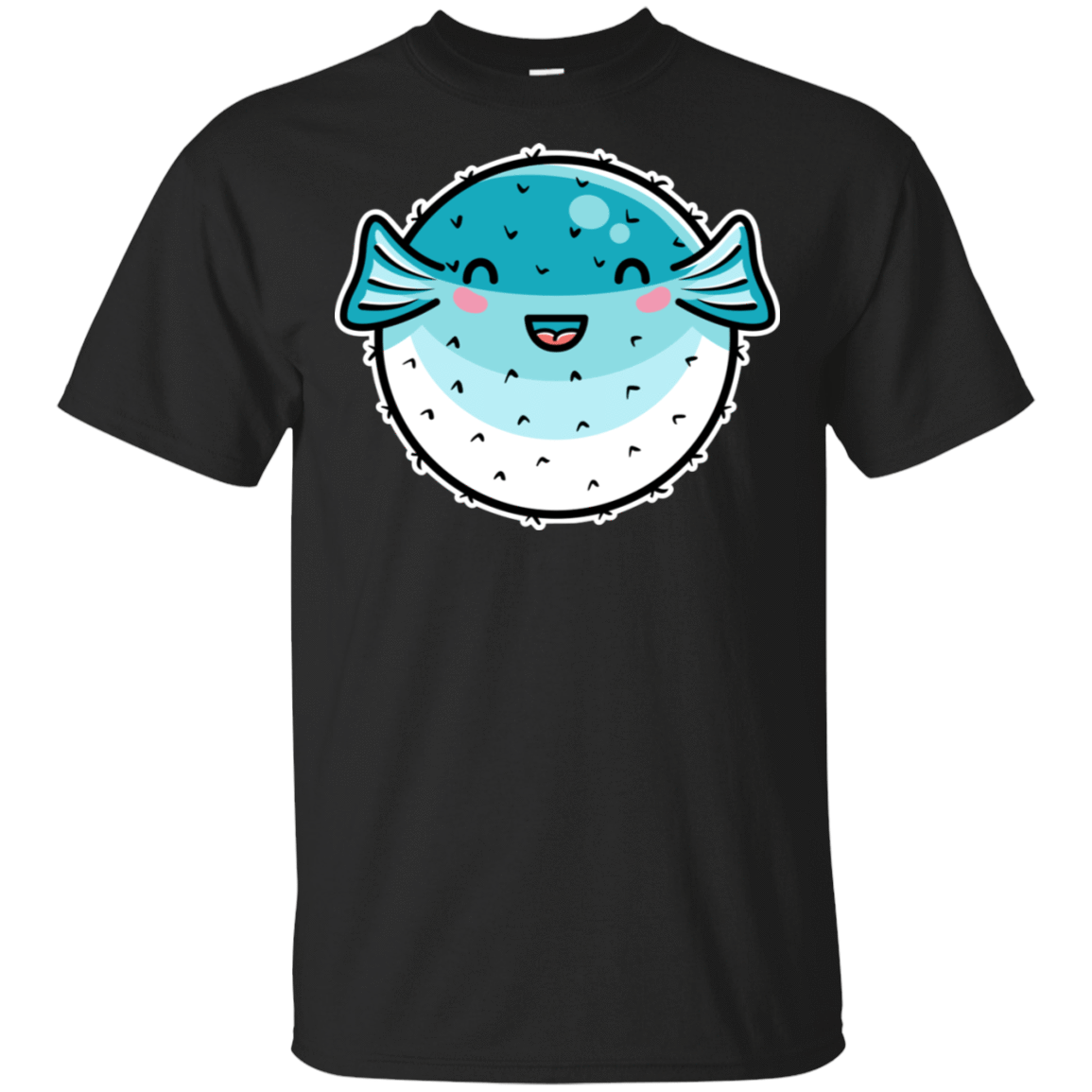 T-Shirts Black / S Kawaii Puffer Fish T-Shirt