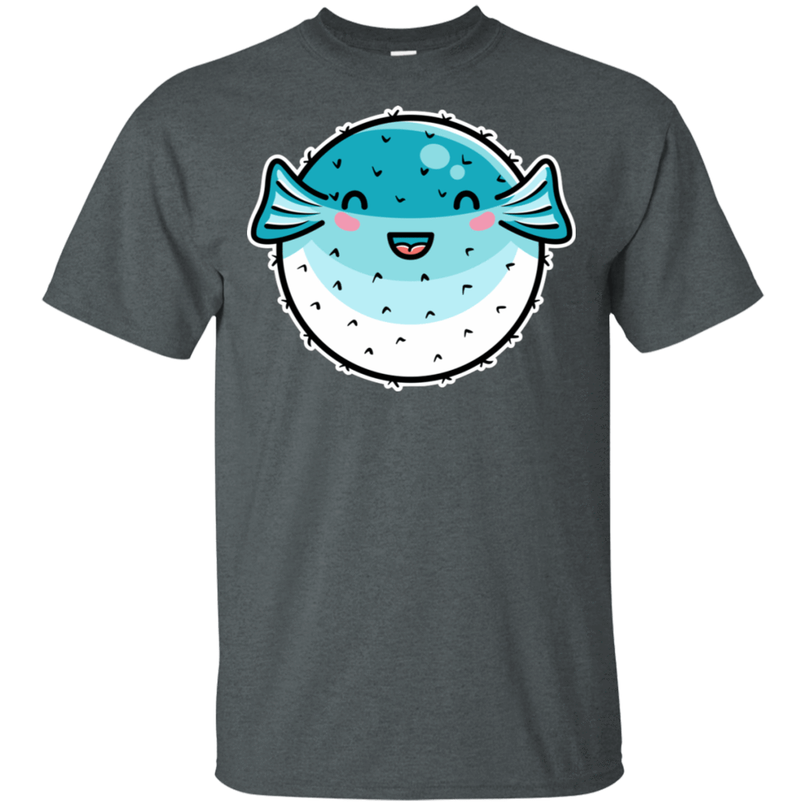 T-Shirts Dark Heather / S Kawaii Puffer Fish T-Shirt