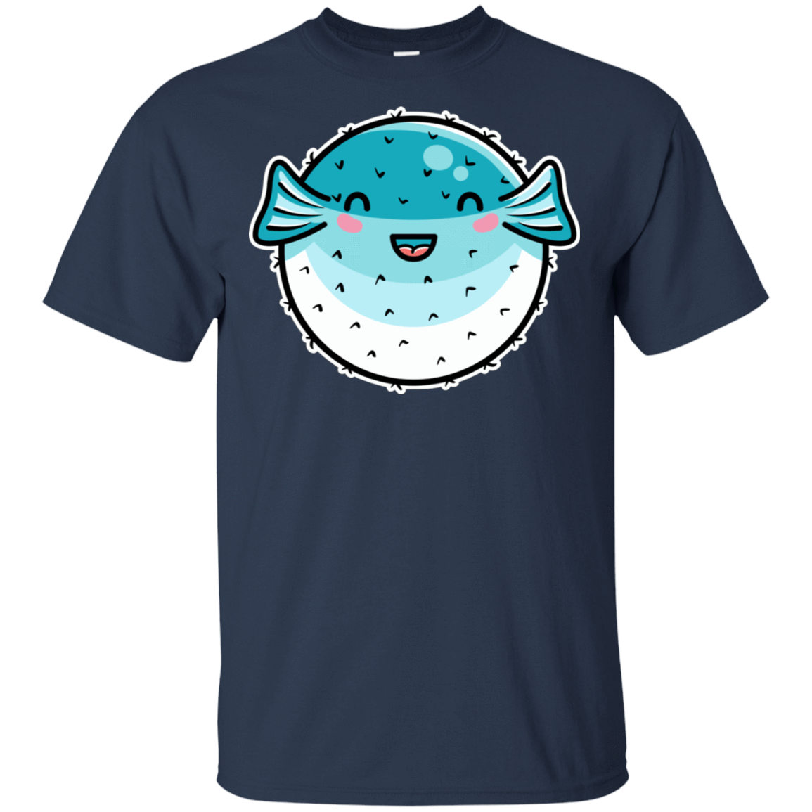 T-Shirts Navy / S Kawaii Puffer Fish T-Shirt