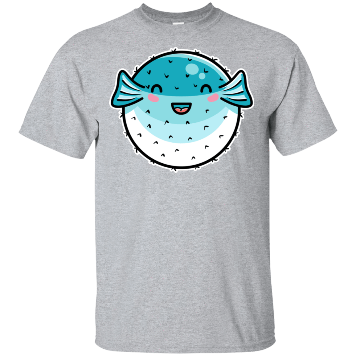 T-Shirts Sport Grey / S Kawaii Puffer Fish T-Shirt