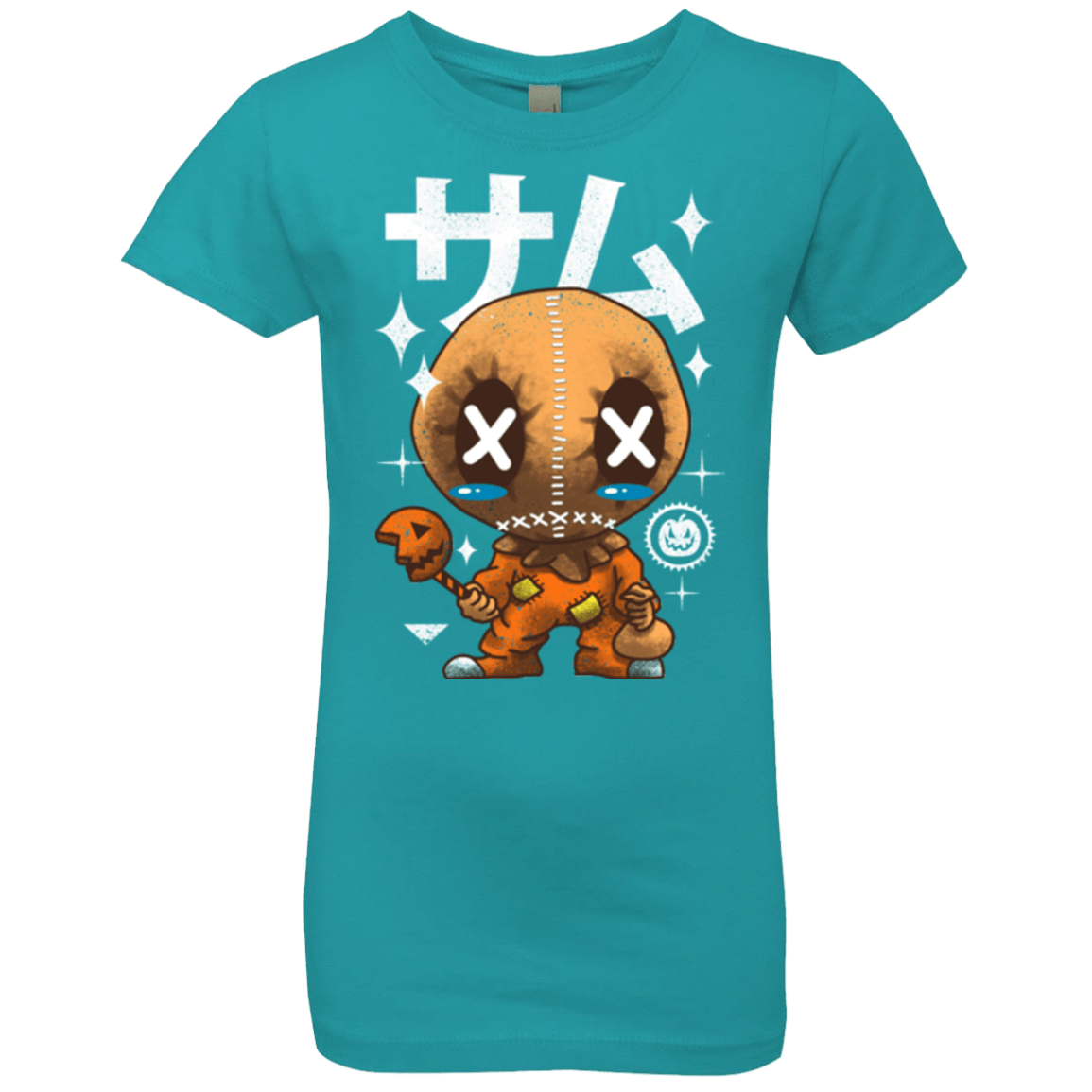 T-Shirts Tahiti Blue / YXS Kawaii Pumpkin Girls Premium T-Shirt