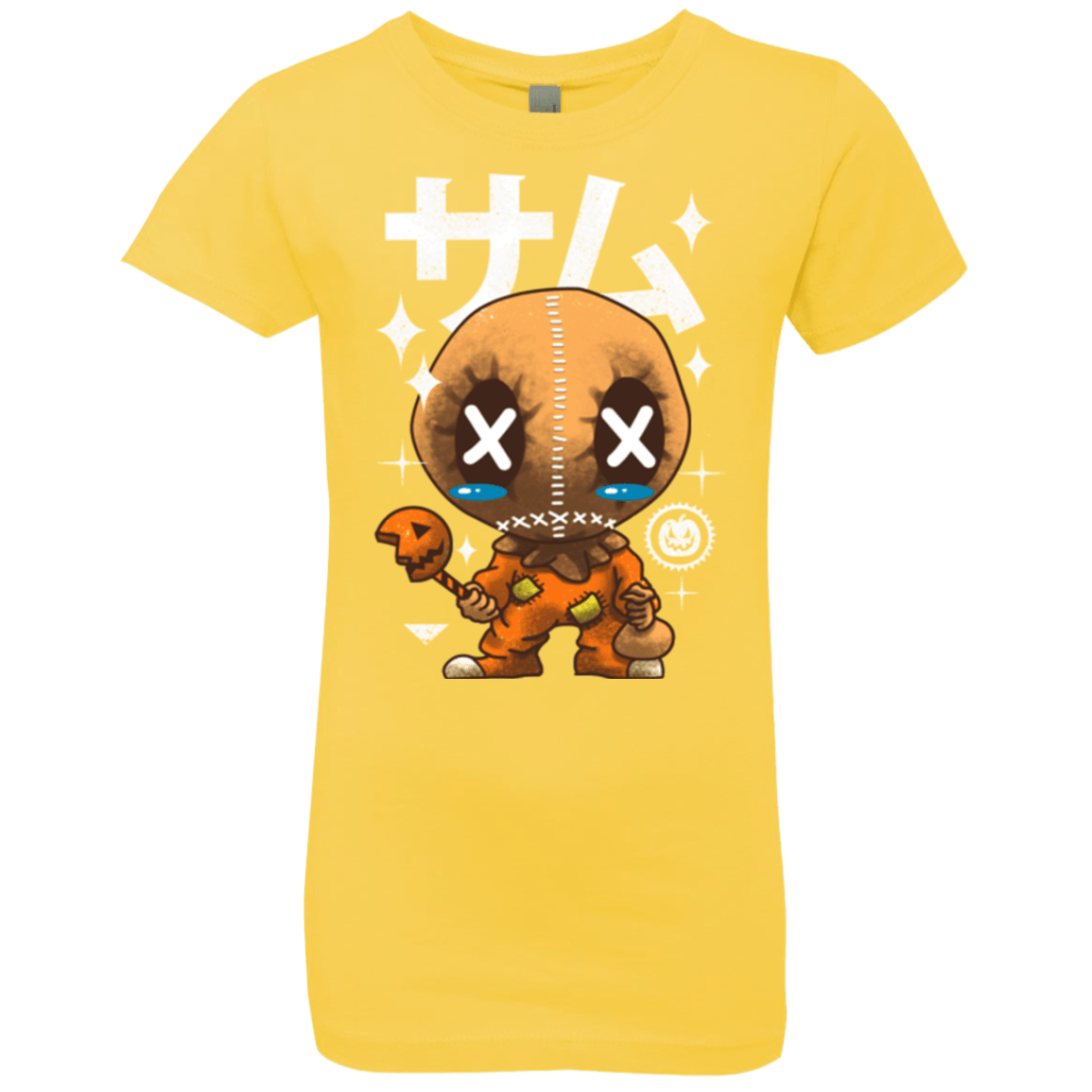 T-Shirts Vibrant Yellow / YXS Kawaii Pumpkin Girls Premium T-Shirt