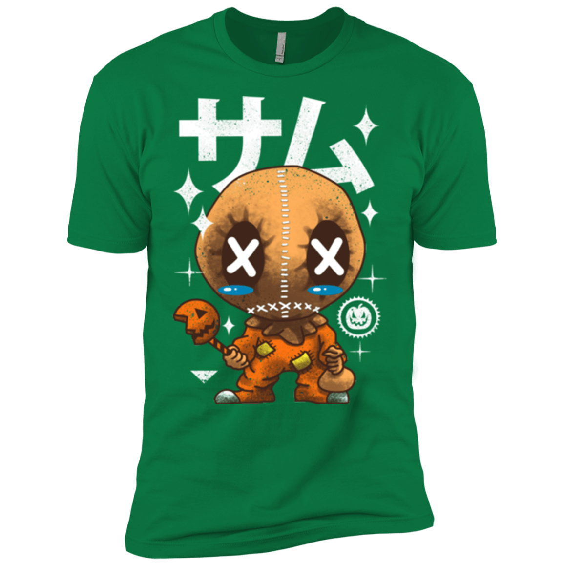 T-Shirts Kelly Green / X-Small Kawaii Pumpkin Men's Premium T-Shirt
