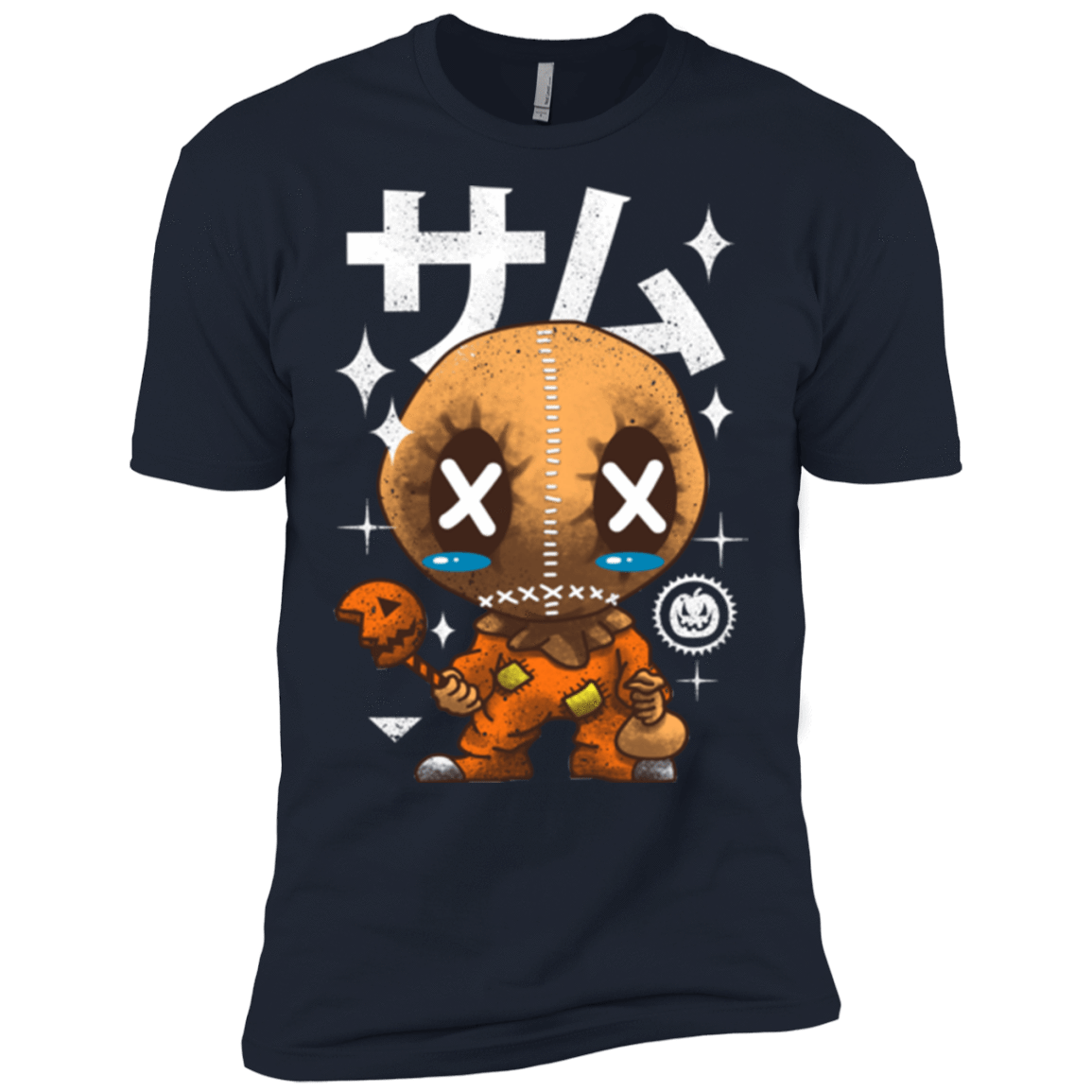 T-Shirts Midnight Navy / X-Small Kawaii Pumpkin Men's Premium T-Shirt