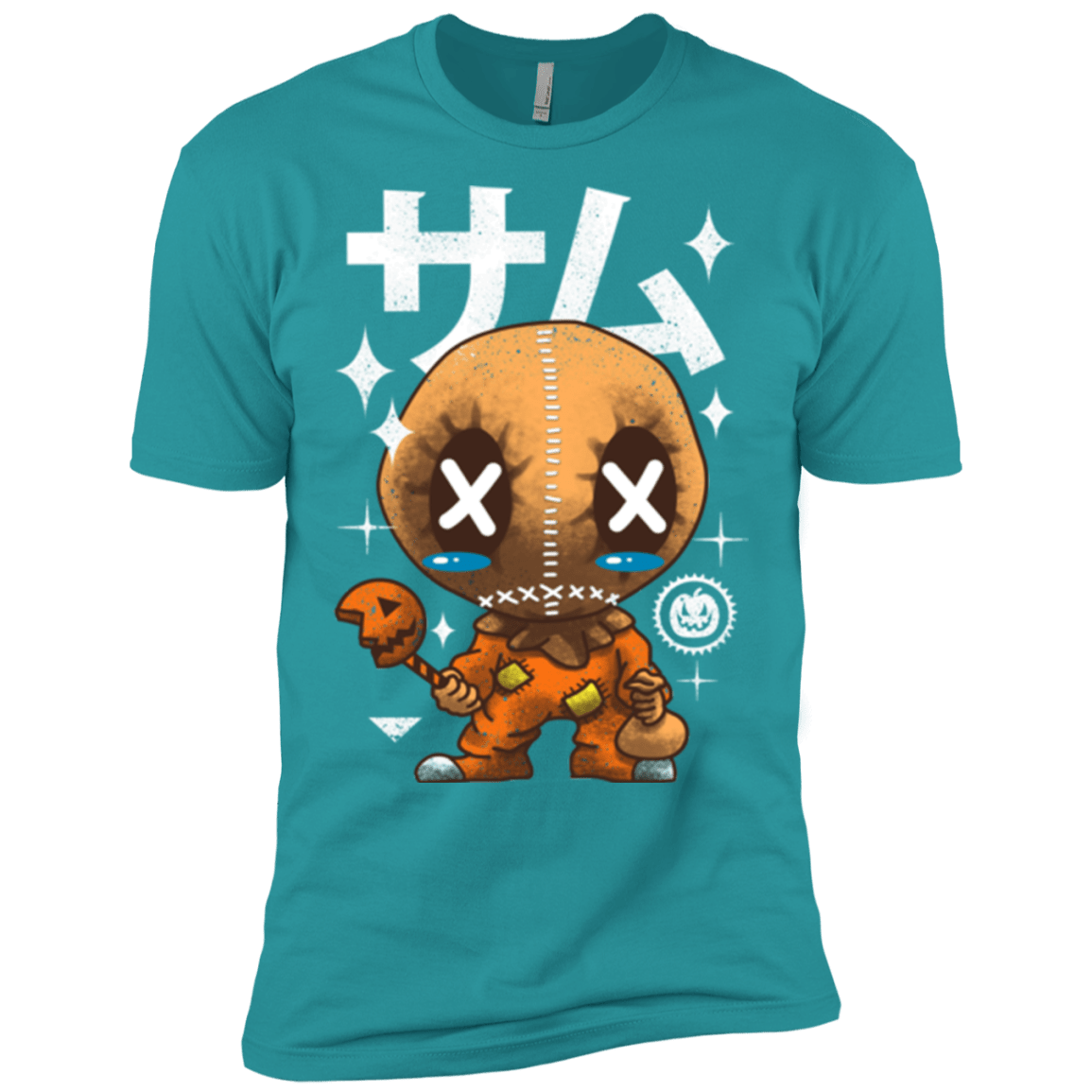 T-Shirts Tahiti Blue / X-Small Kawaii Pumpkin Men's Premium T-Shirt