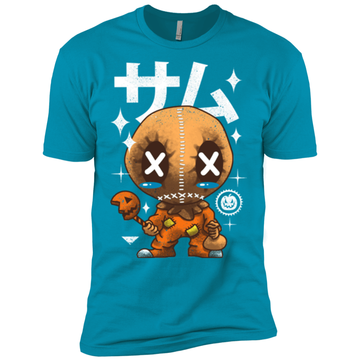 T-Shirts Turquoise / X-Small Kawaii Pumpkin Men's Premium T-Shirt