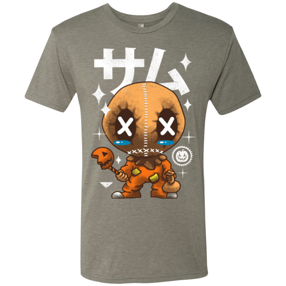 T-Shirts Venetian Grey / Small Kawaii Pumpkin Men's Triblend T-Shirt