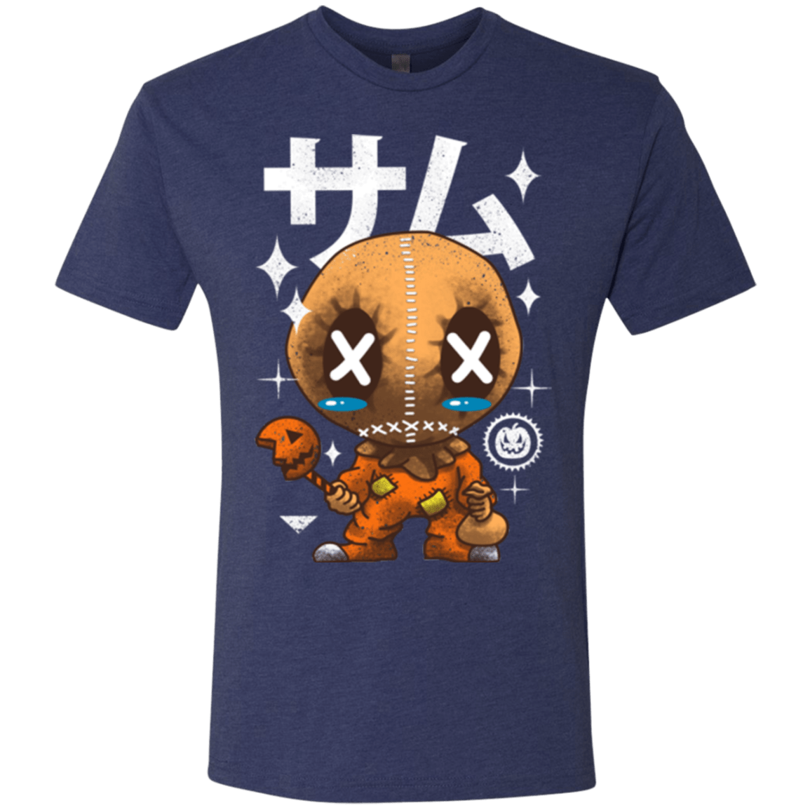 T-Shirts Vintage Navy / Small Kawaii Pumpkin Men's Triblend T-Shirt