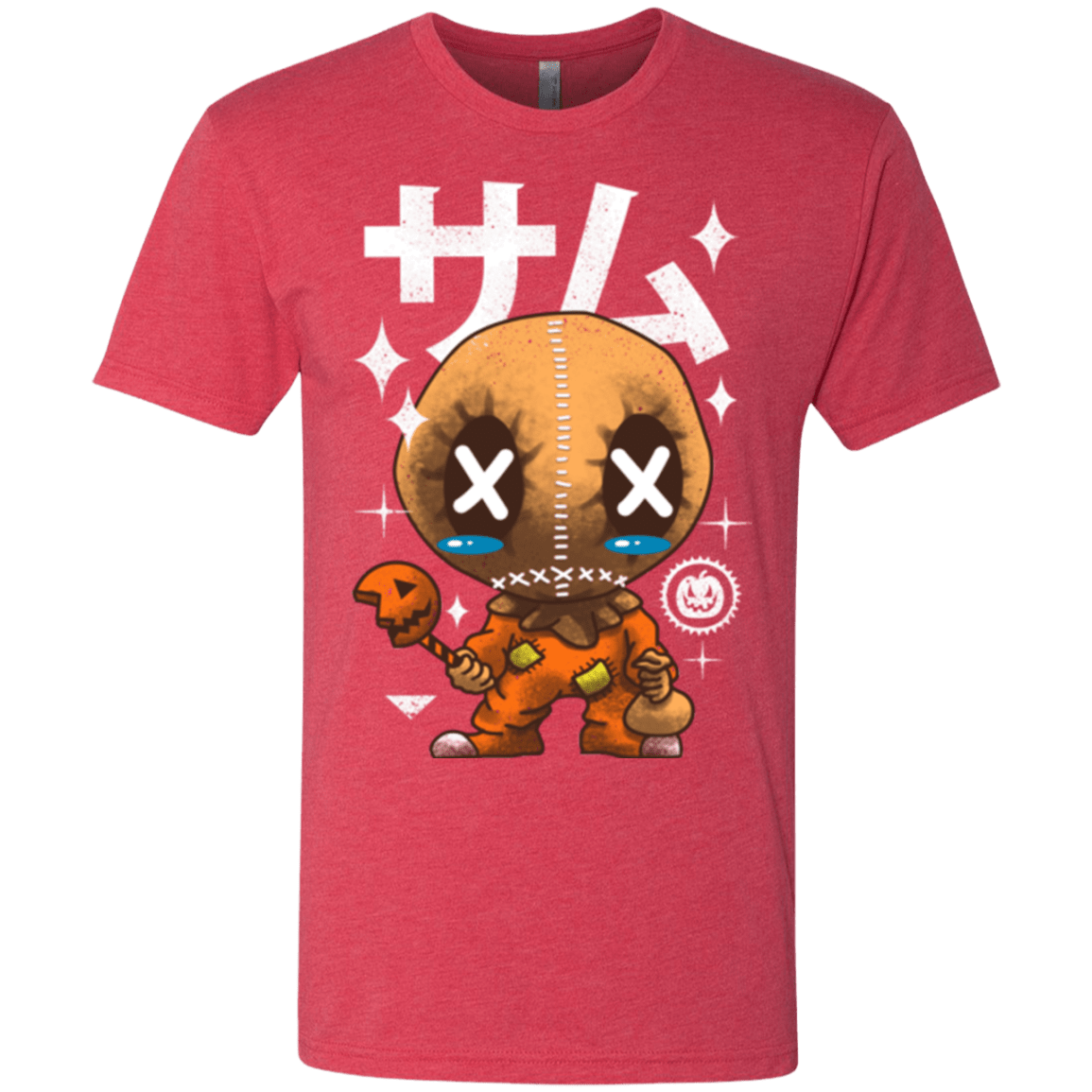 T-Shirts Vintage Red / Small Kawaii Pumpkin Men's Triblend T-Shirt