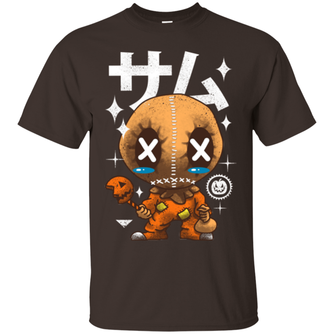 T-Shirts Dark Chocolate / Small Kawaii Pumpkin T-Shirt
