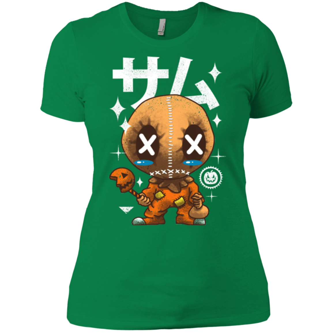 T-Shirts Kelly Green / X-Small Kawaii Pumpkin Women's Premium T-Shirt