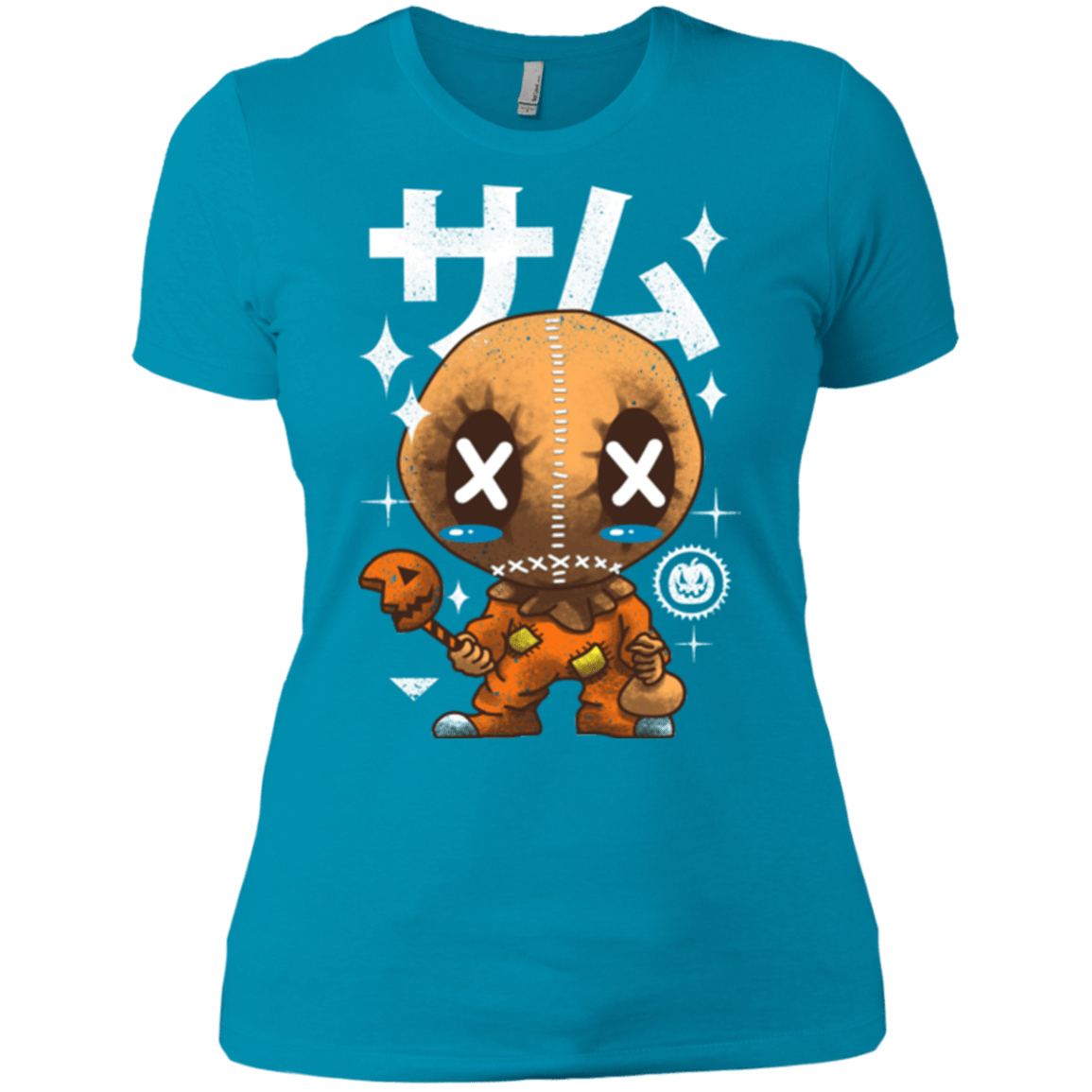 T-Shirts Turquoise / X-Small Kawaii Pumpkin Women's Premium T-Shirt