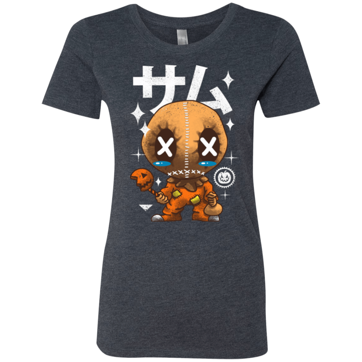 T-Shirts Vintage Navy / Small Kawaii Pumpkin Women's Triblend T-Shirt