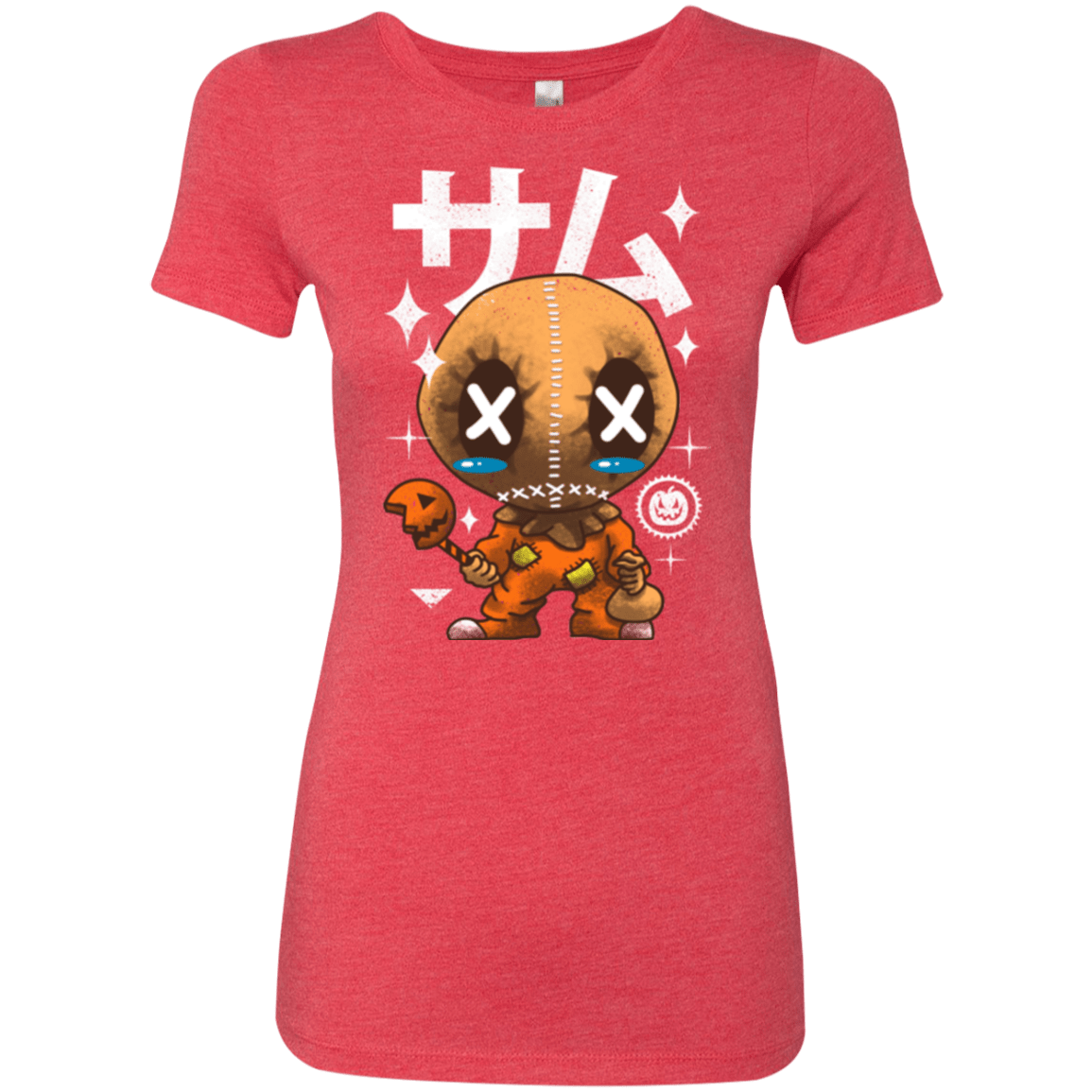 T-Shirts Vintage Red / Small Kawaii Pumpkin Women's Triblend T-Shirt