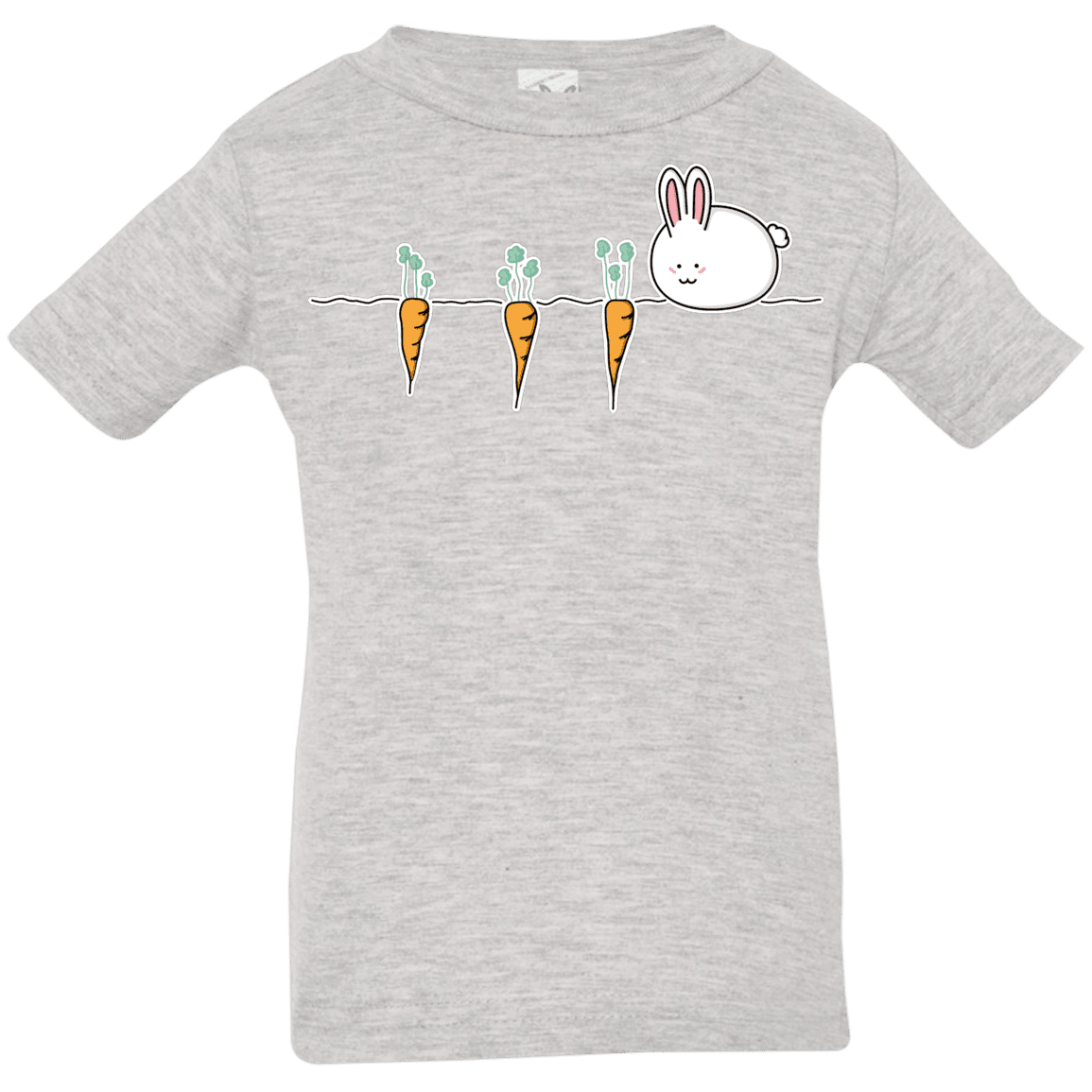 T-Shirts Heather Grey / 6 Months Kawaii Rabbit and Carrots Infant Premium T-Shirt