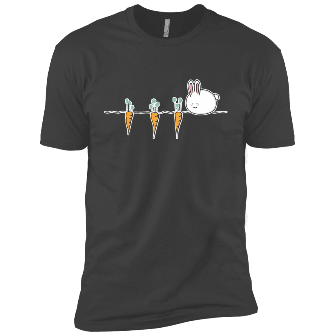 T-Shirts Heavy Metal / X-Small Kawaii Rabbit and Carrots Men's Premium T-Shirt