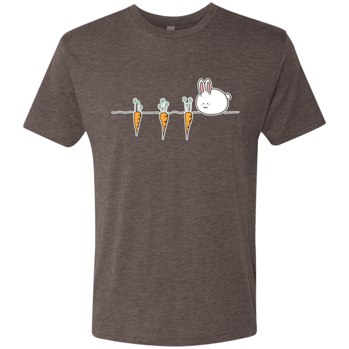 T-Shirts Macchiato / S Kawaii Rabbit and Carrots Men's Triblend T-Shirt