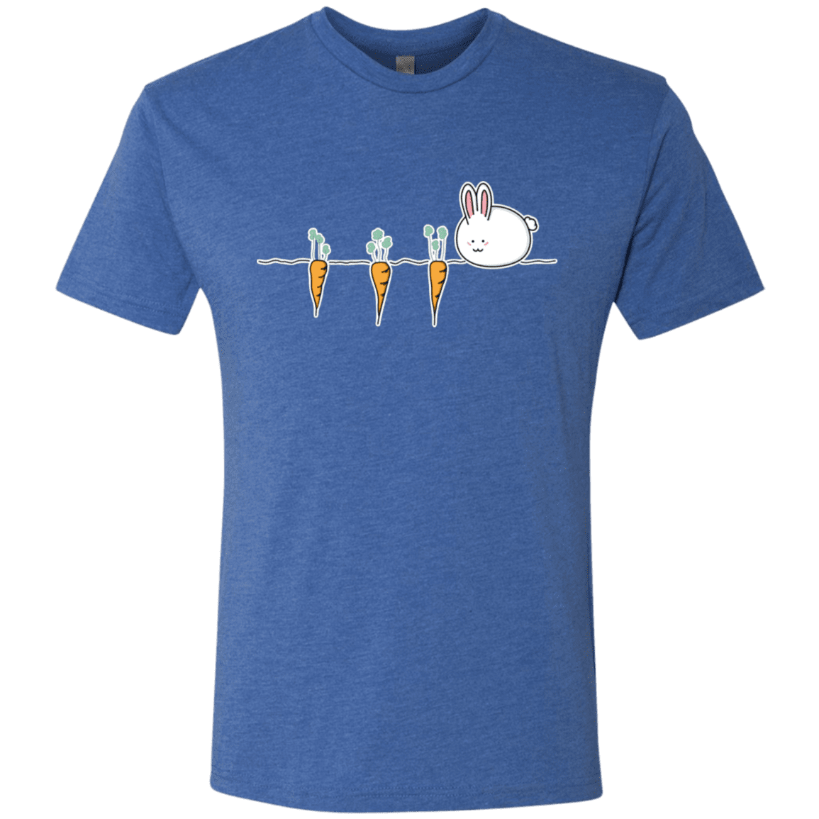 T-Shirts Vintage Royal / S Kawaii Rabbit and Carrots Men's Triblend T-Shirt