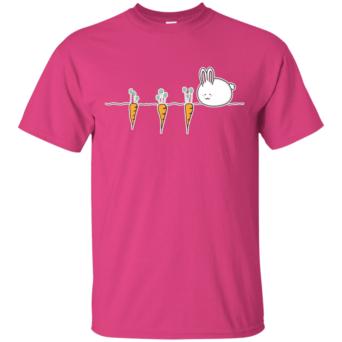 T-Shirts Heliconia / S Kawaii Rabbit and Carrots T-Shirt