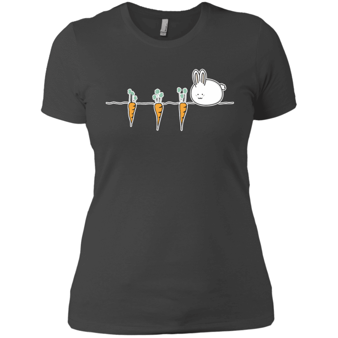 T-Shirts Heavy Metal / X-Small Kawaii Rabbit and Carrots Women's Premium T-Shirt