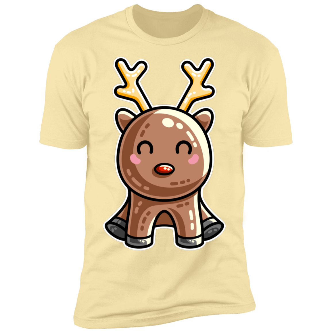 T-Shirts Banana Cream / S Kawaii Reindeer Men's Premium T-Shirt