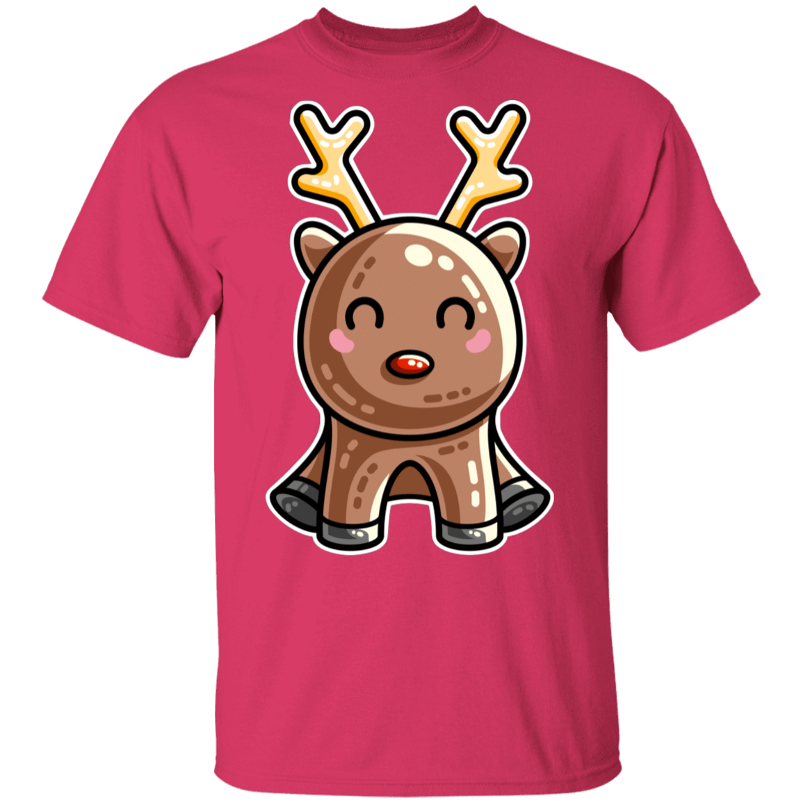 T-Shirts Heliconia / S Kawaii Reindeer T-Shirt