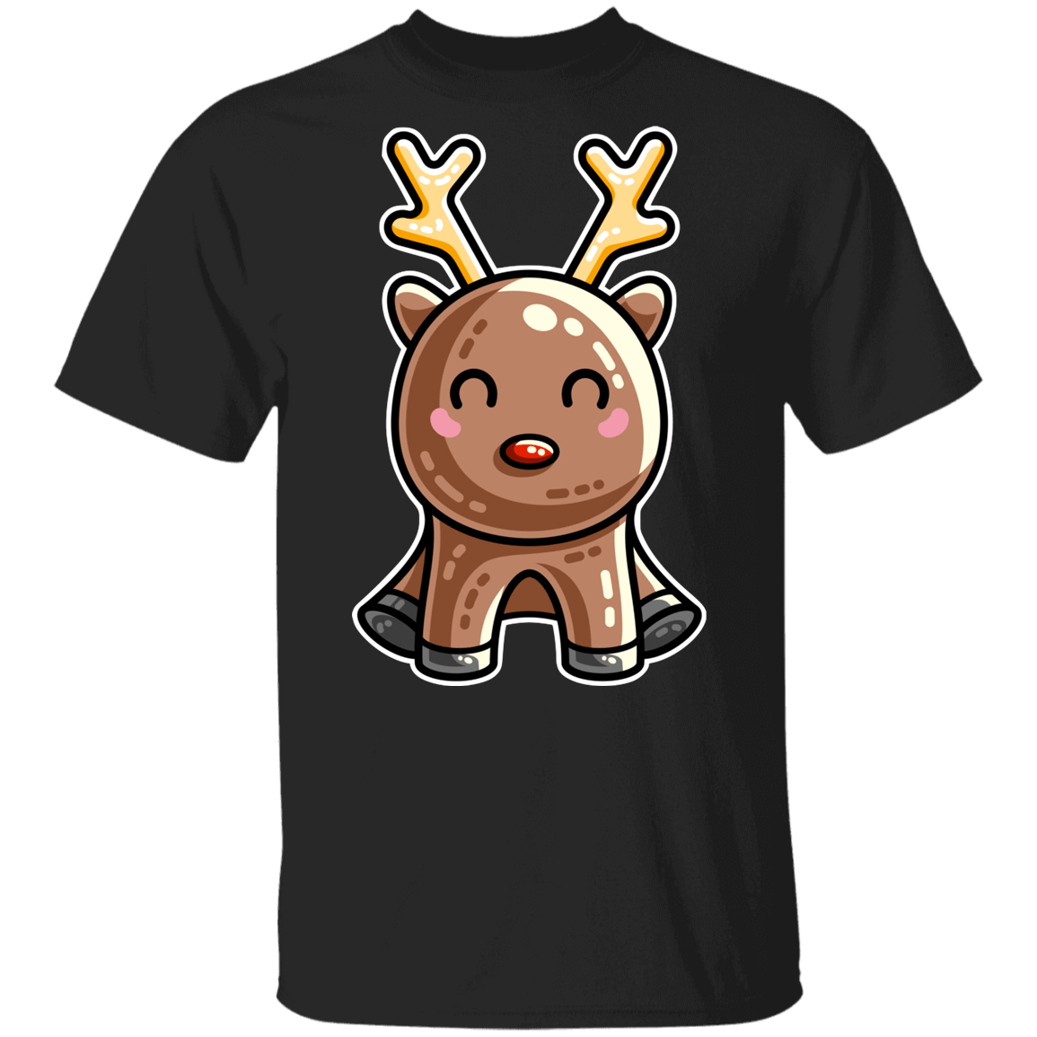 T-Shirts Black / YXS Kawaii Reindeer Youth T-Shirt