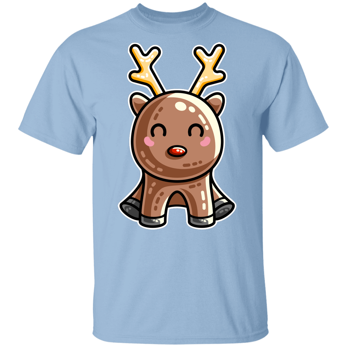 T-Shirts Light Blue / YXS Kawaii Reindeer Youth T-Shirt