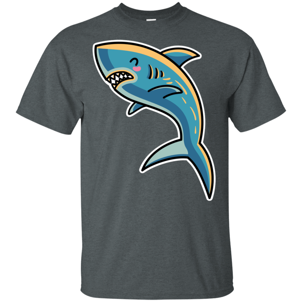 T-Shirts Dark Heather / S Kawaii Shark T-Shirt