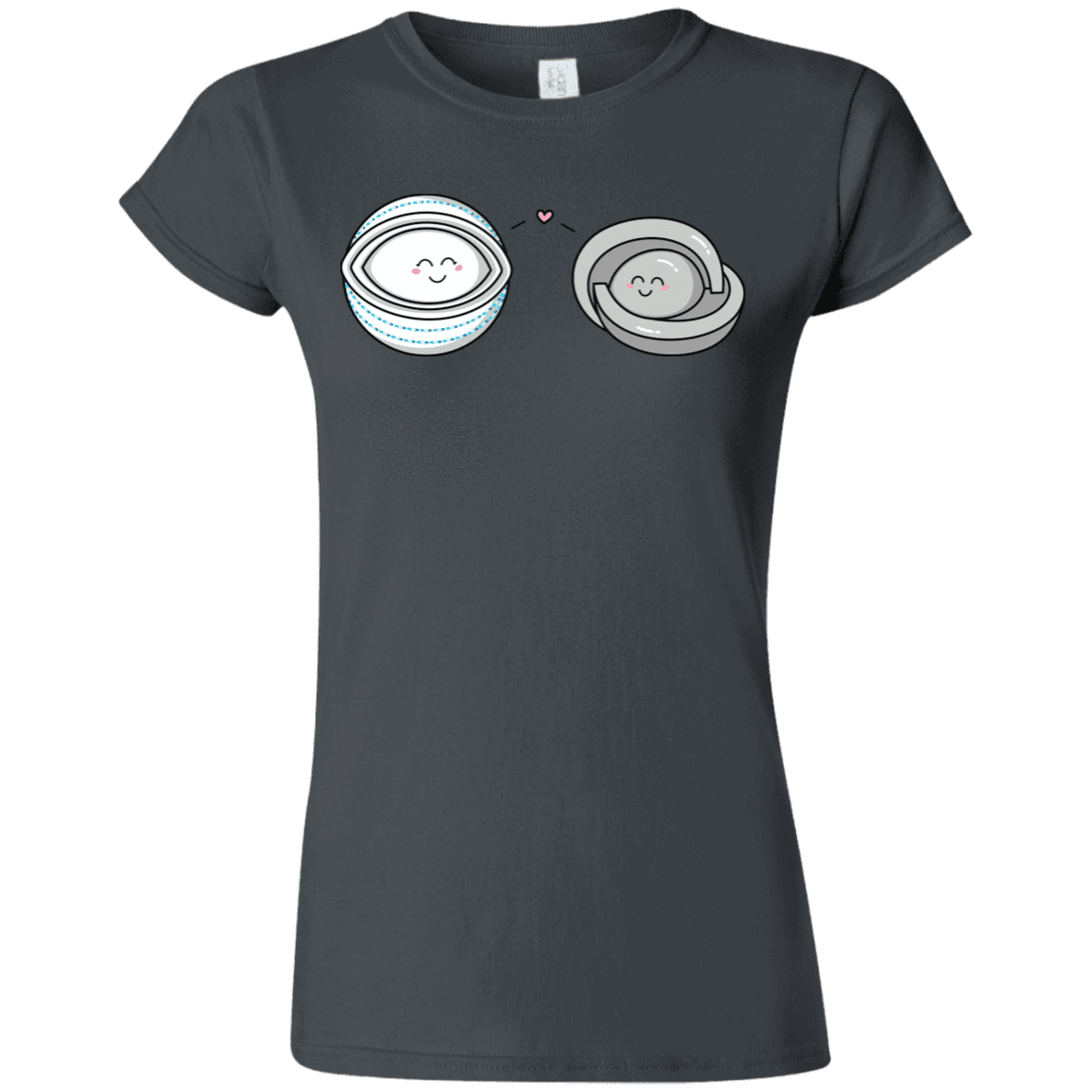 T-Shirts Charcoal / S Kawaii Timeless Mothership and Lifeboat Junior Slimmer-Fit T-Shirt