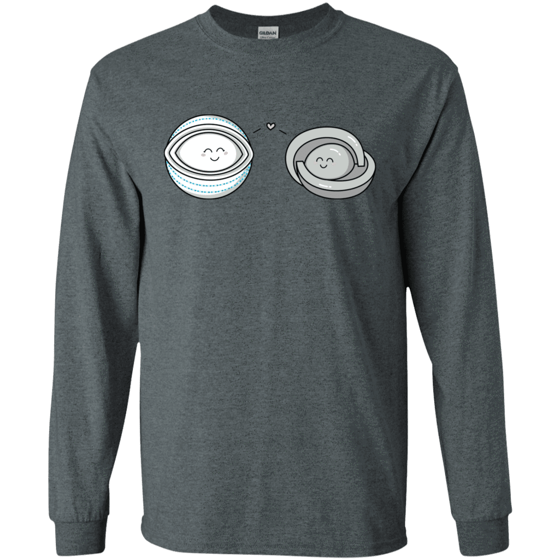 T-Shirts Dark Heather / S Kawaii Timeless Mothership and Lifeboat Men's Long Sleeve T-Shirt