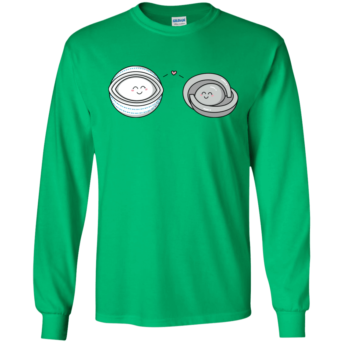 T-Shirts Irish Green / S Kawaii Timeless Mothership and Lifeboat Men's Long Sleeve T-Shirt