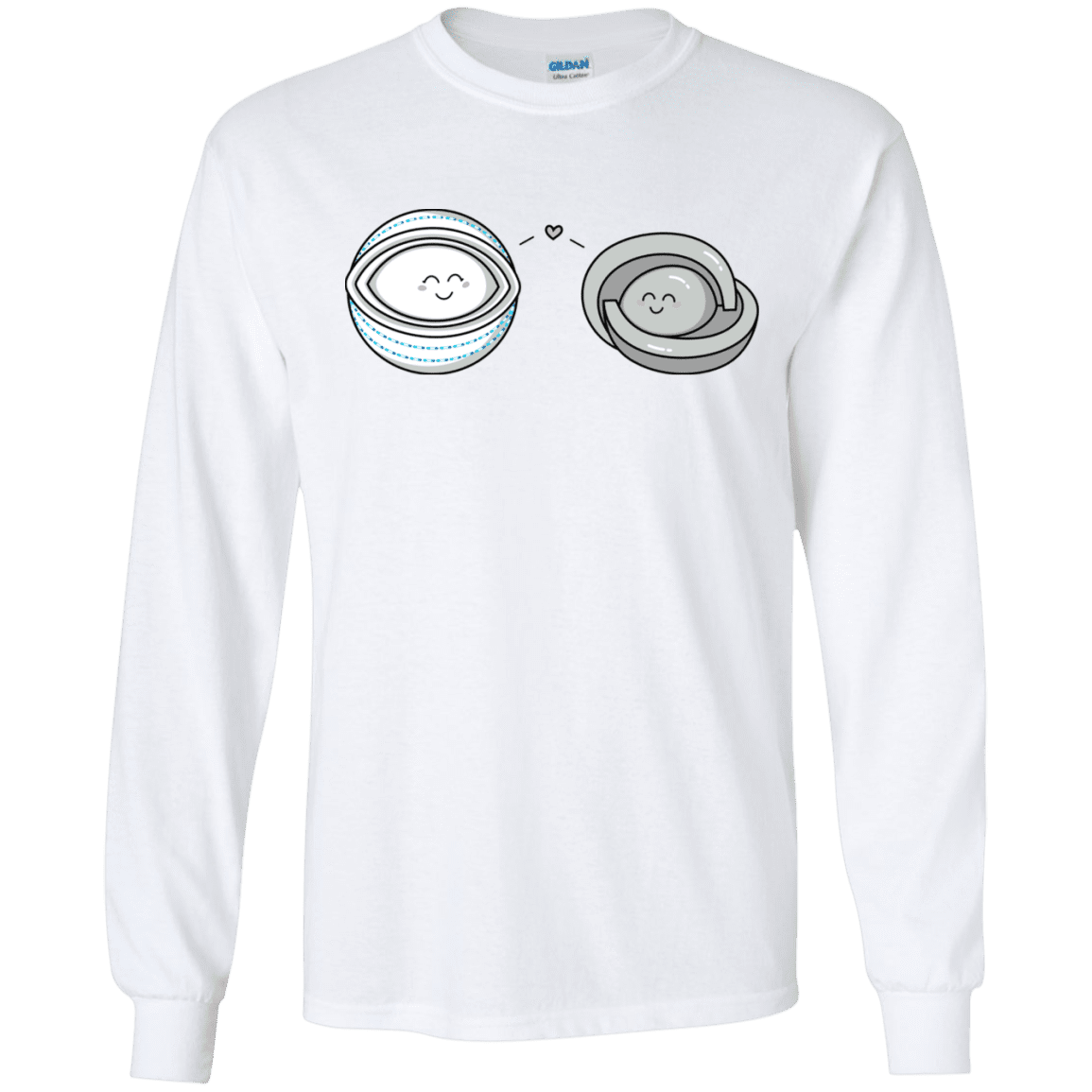 T-Shirts White / S Kawaii Timeless Mothership and Lifeboat Men's Long Sleeve T-Shirt