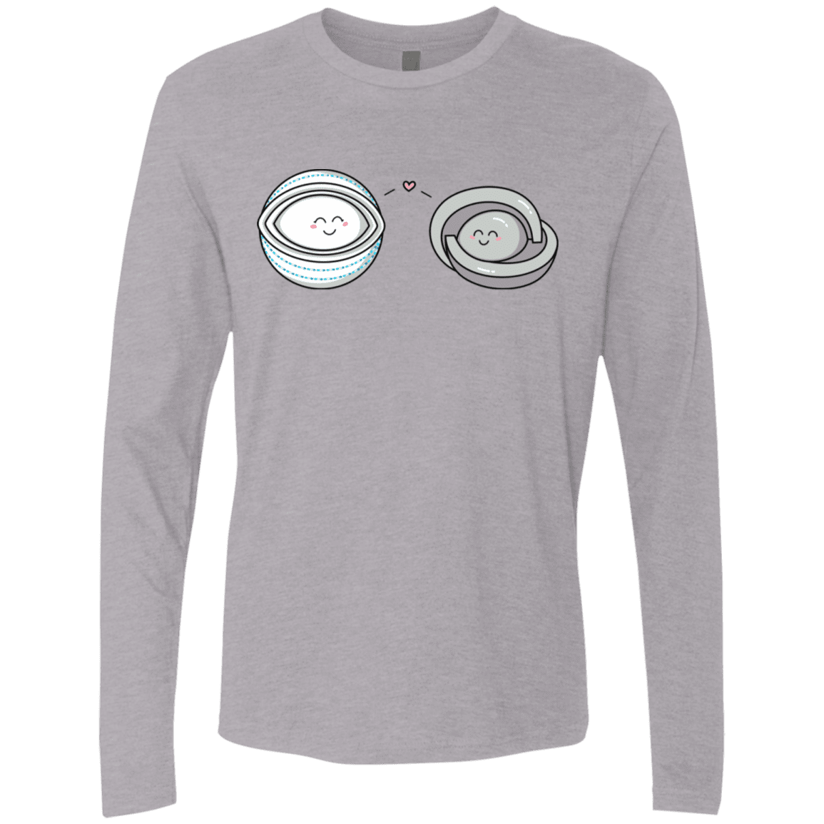 T-Shirts Heather Grey / S Kawaii Timeless Mothership and Lifeboat Men's Premium Long Sleeve