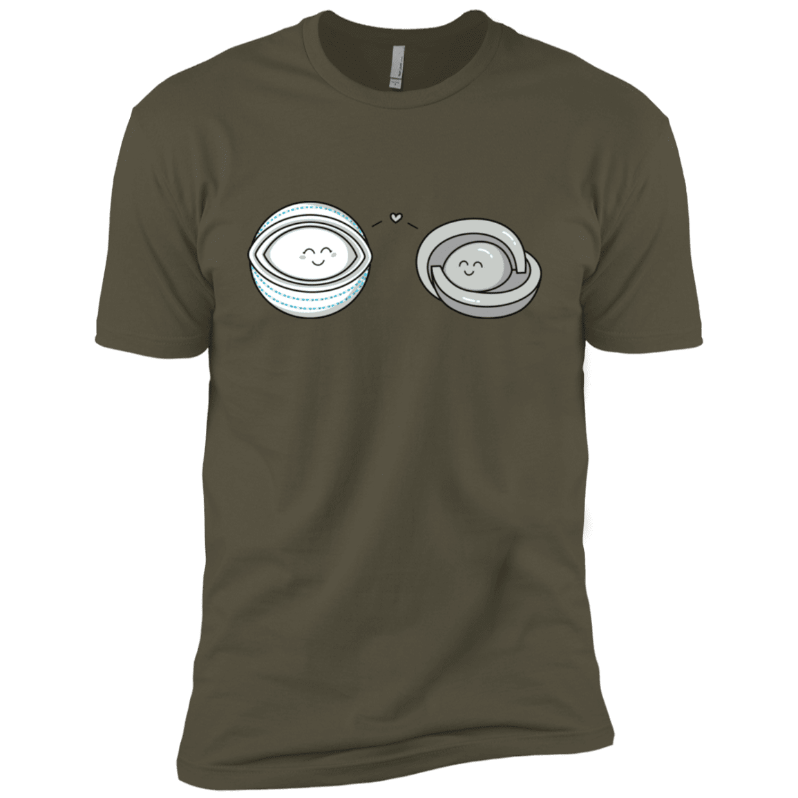 T-Shirts Military Green / X-Small Kawaii Timeless Mothership and Lifeboat Men's Premium T-Shirt