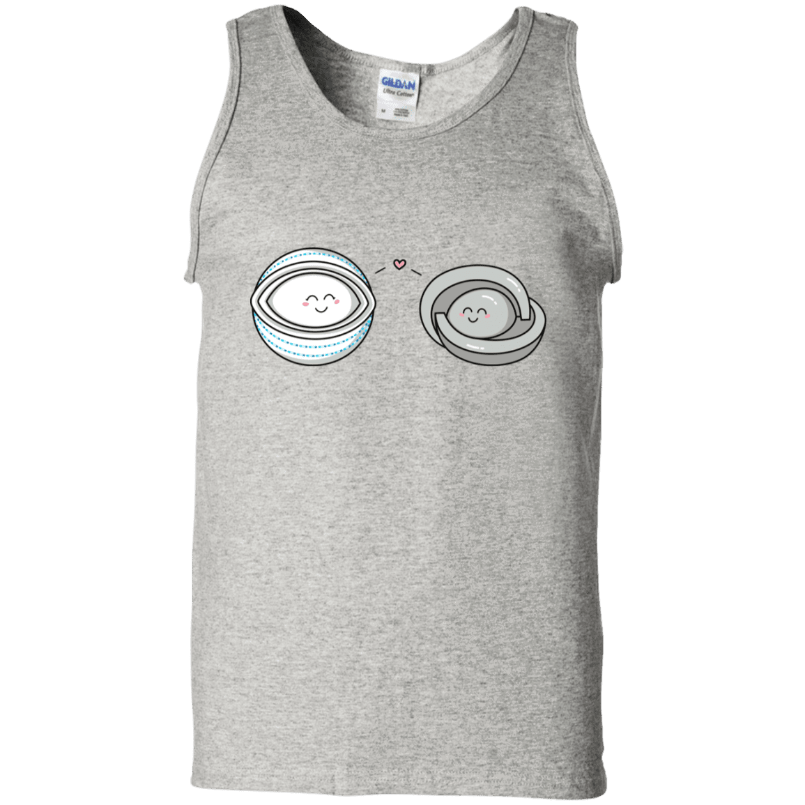 T-Shirts Ash / S Kawaii Timeless Mothership and Lifeboat Men's Tank Top
