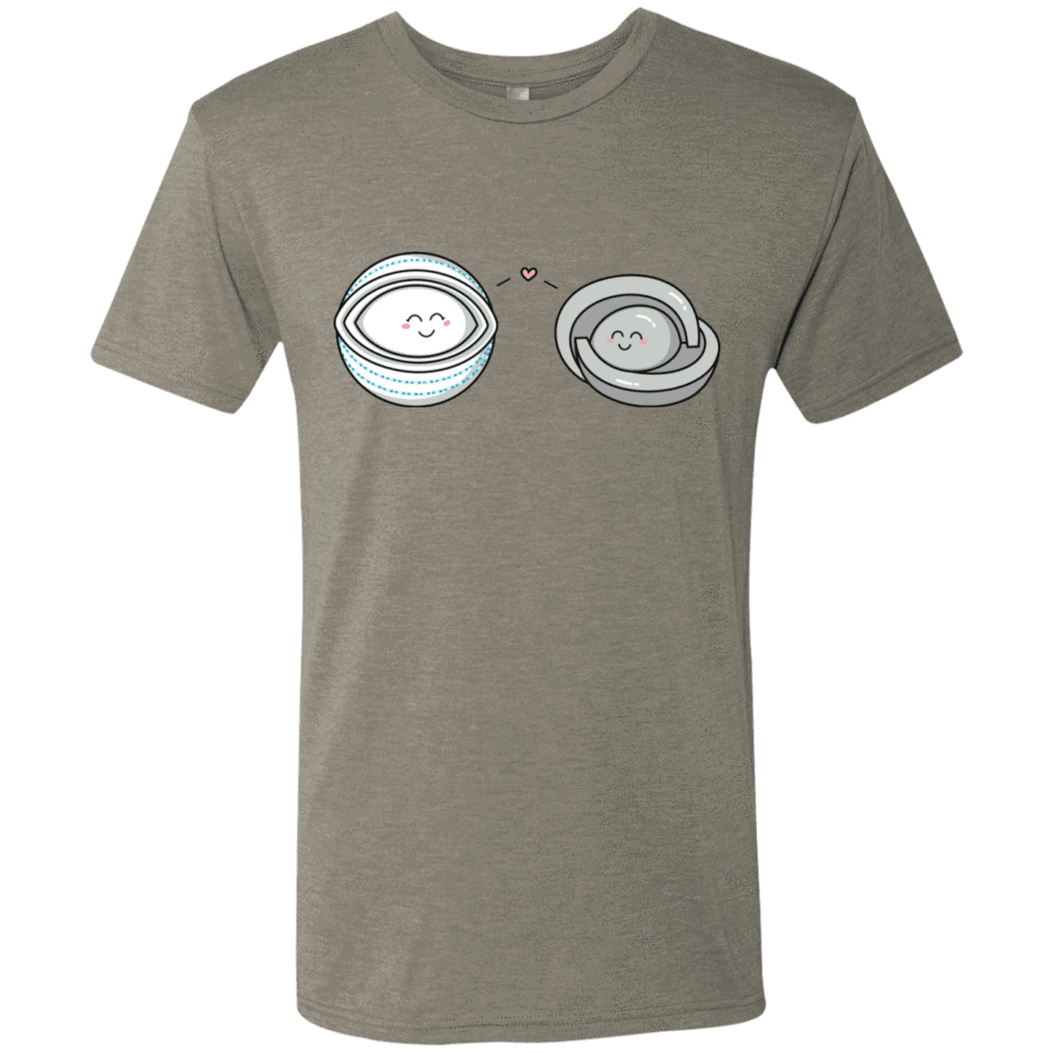 T-Shirts Venetian Grey / S Kawaii Timeless Mothership and Lifeboat Men's Triblend T-Shirt