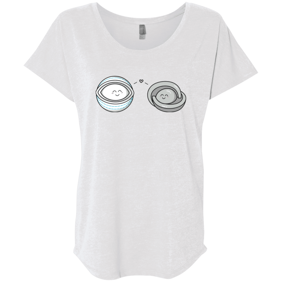 T-Shirts Heather White / X-Small Kawaii Timeless Mothership and Lifeboat Triblend Dolman Sleeve